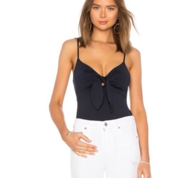 Susana Monaco Bow Front Cami / Navy / Small - Picture 6 of 6